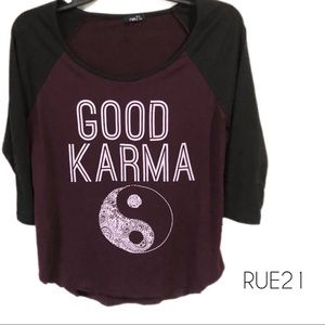 Rue21 | Maroon 3/4 Quarter sleeve top